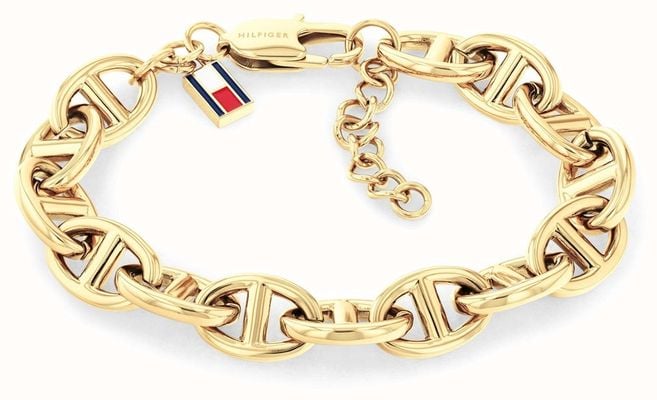 Tommy Hilfiger Marina Link Stainless Steel Bracelet Gold Tone 2781018