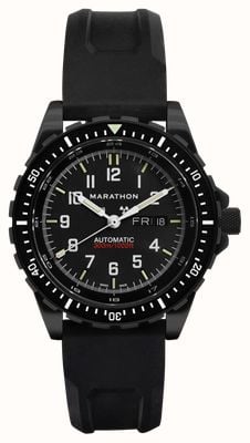 Marathon Anthracite Jumbo Day/Date (JDD) Diver's Automatic (46mm) Black Dial / Black Rubber Strap WW194021BK-0130