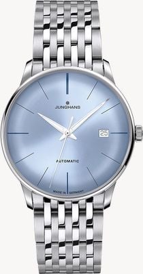 Junghans Meister Automatic (40.4mm) Light Blue Sunray Dial / Stainless Steel Bracelet 27/4610.46