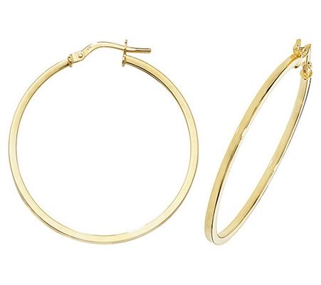 Treasure House ER1007-30 9k Yellow Gold Hoop Earrings 30 mm Jewellery