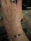 Customer picture of ChloBo Pearl and Malachite INNER WISDOM Bracelet - 925 Sterling Silver SBMRPBC