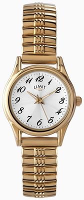 Limit Classic Quartz (24mm) Silver Dial / Gold PVD Stainless Steel Expanding Bracelet 6955