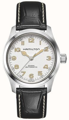 Hamilton Khaki Field Murph Automatic (38mm) White Dial / Black Leather Strap H70405710