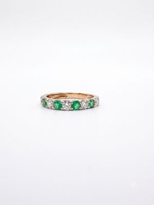 Perfection Diamond 9ct Yellow Gold Diamond .50ct Emerald Eternity Ring G40886-6