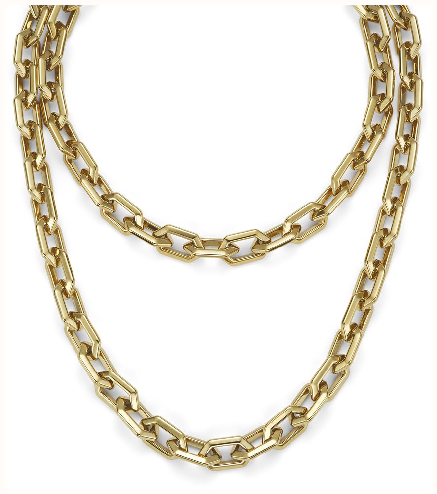 Olivia Burton Honeycomb Geo Gold Plated Chain Link Necklace 24100609 - alternate view 2