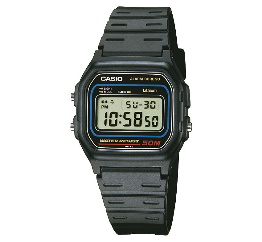 Casio W-59-1VQES Gent's Retro Alarm Chronograph Watch