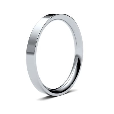 James Moore Wedding Ring  | 2.5mm | Heavy | Size Flat Court | AG_2.5LHE-9W AG_2.5LHE-9W