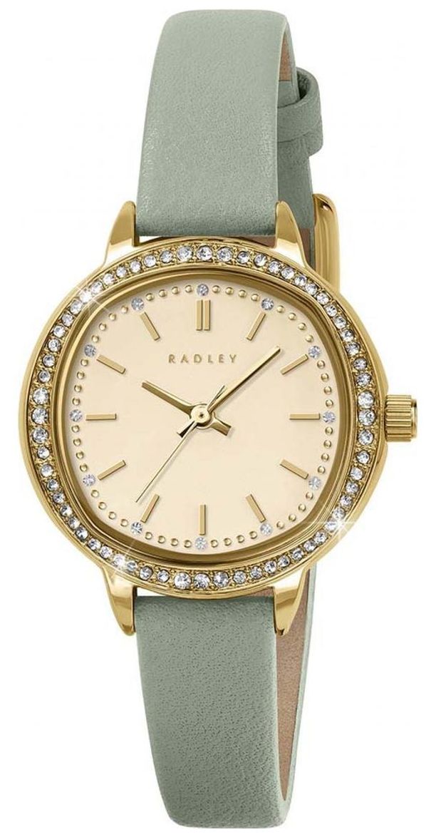 Radley RY21970 Women’s Light Green Leather Strap | Gold Dial Watch