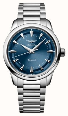 LONGINES Conquest Heritage Automatic (38mm) Blue Lacquered Dial / Stainless Steel Bracelet L16494926