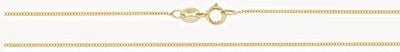 Treasure House 9ct Yellow Gold Close Curb Chain 18" CH159Y/18
