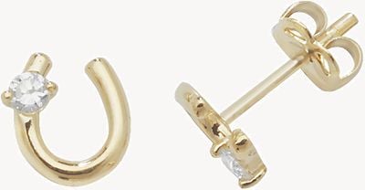 Treasure House 9ct Yellow Gold Horseshoe Stud Earrings ES438Y