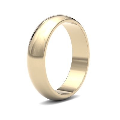 James Moore Wedding Rings | 9ct Yellow Gold | 5mm | Medium | D-Shape | AG_5LMD-9Y