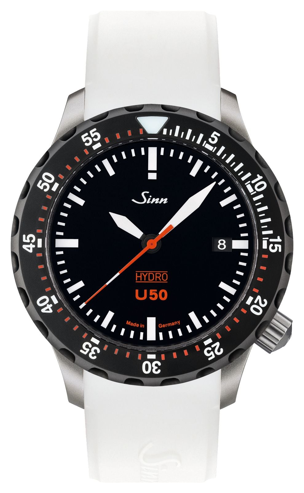Sinn 1051.050 WHITE SILICONE U50 HYDRO SDR TEGIMENT 5000m ( Watch