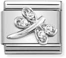 Nomination Classic White Dragonfly Sterling Silver & Steel Charm 330304/38