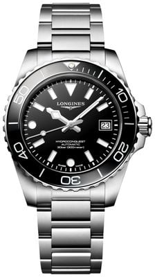 LONGINES HydroConquest Automatic (39mm) Black Lacquered Dial / Stainless Steel Bracelet L37794566