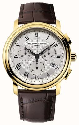 Frederique Constant Men's Classic Chronograph Brown Leather Strap FC-292MC4P5