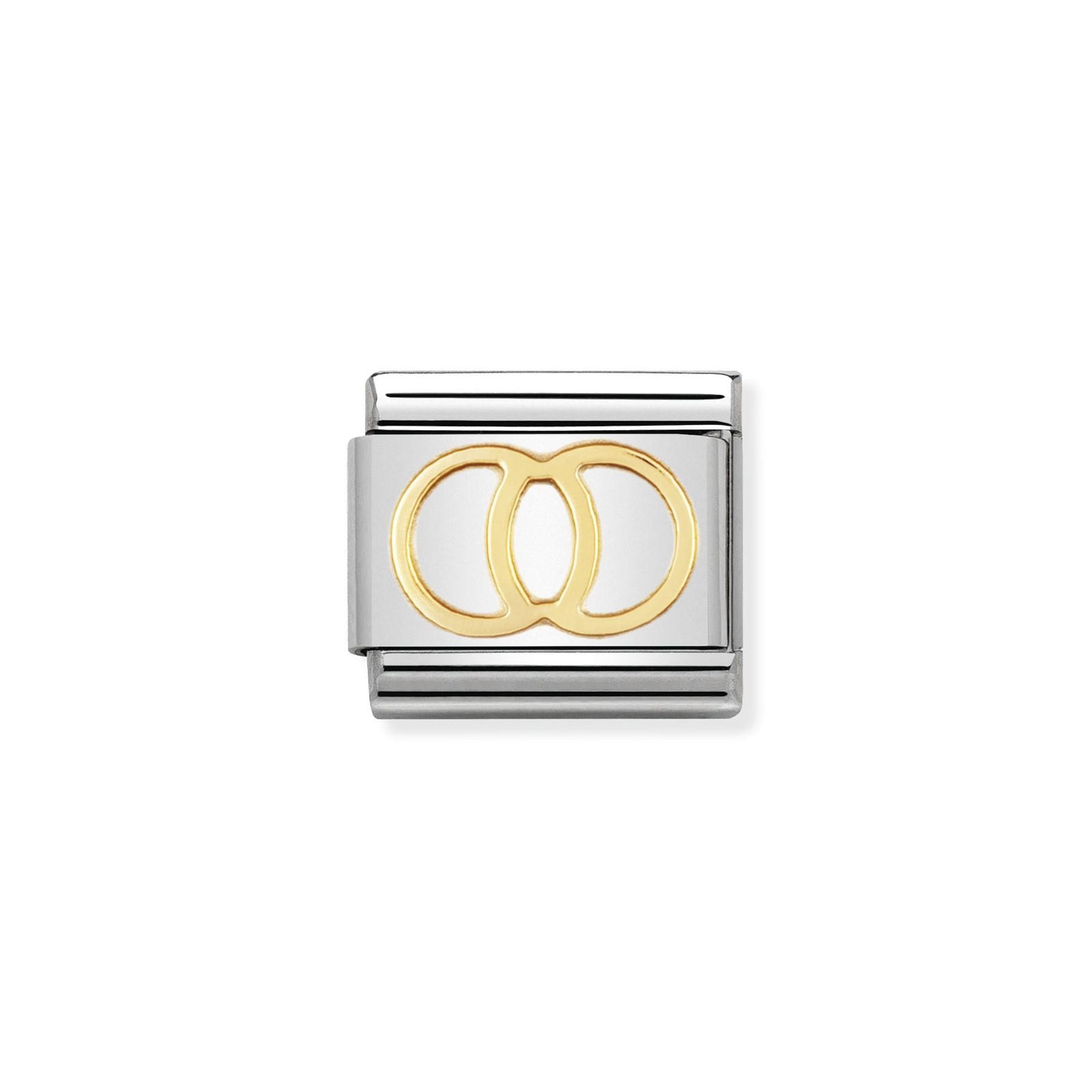 Nomination 030109/21 Classic Wedding Rings 18ct Gold & Steel Jewellery