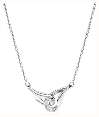 Swarovski Classica pendant Round cut, Interlocking, White, Sterling silver 5740343