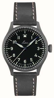 Laco Stuttgart PRO Automatic (37mm) Black Dial / Black Leather Strap 862141-FPA-37-V-E-X-A-E-U-X-L-T-R