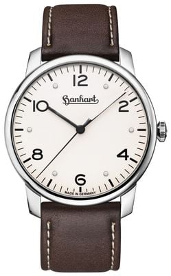 Hanhart PIONEER Silva (38.5mm) White Dial / Dark Brown Leather Strap - M 782.250-8110