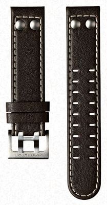 Hamilton Straps Khaki Field Dark Brown Leather Strap - 20mm (STRAP ONLY) H690705118