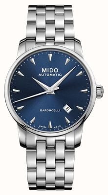 Mido Baroncelli Automatic (38mm) Midnight Blue Dial / Stainless Steel Bracelet M86004151