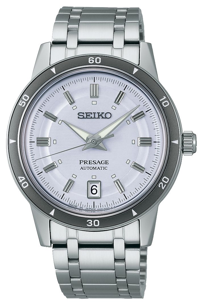 Seiko SRPL73J1 Presage Style 60s Automatic (39.5mm) Silvery Watch