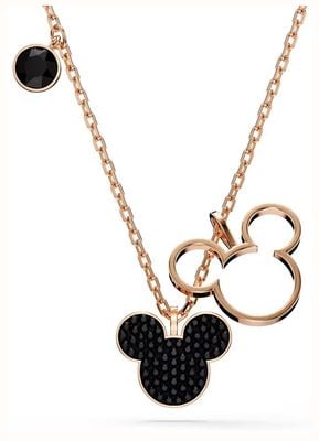 Swarovski Mickey & Minnie Pendant, Black, Rose Gold Tone Plated 5737559