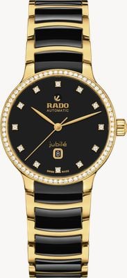 RADO Centrix Automatic Diamonds (30.5mm) Black Dial / Black High-Tech Ceramic & Gold PVD Stainless Steel R30227702