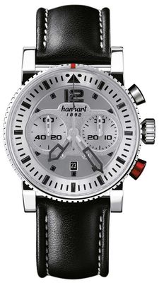 Hanhart PRIMUS Pilot Automatic Chronograph (44mm) Silver Dial / Black Leather Strap - M 740.220-0020
