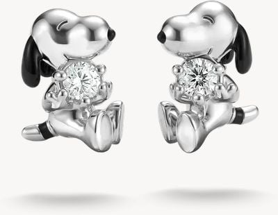 Thomas Sabo Peanuts™ Stud earrings Snoopy with white zirconia H2348-691-14