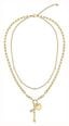 BOSS Jewellery Amara Gold Tone Ion Plated Stainless Steel Crystal Necklace 1580883