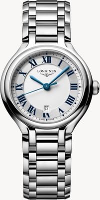 LONGINES PrimaLuna Quartz (30mm) Silver Sunray Dial / Stainless Steel Bracelet L81424716