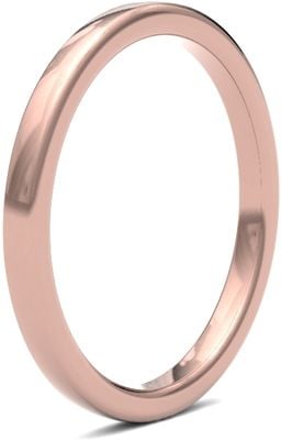 James Moore Wedding Rings | 9ct Rose Gold | 2mm | Heavy | Soft Court | AG_2LHS-9R