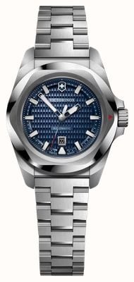 Victorinox I.N.O.X. Small Automatic (32mm) Blue Patterned Dial / Stainless Steel Bracelet 242026