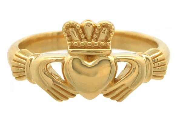 Burren Jewellery R1518 18k Gold Plated Traditional Claddagh
