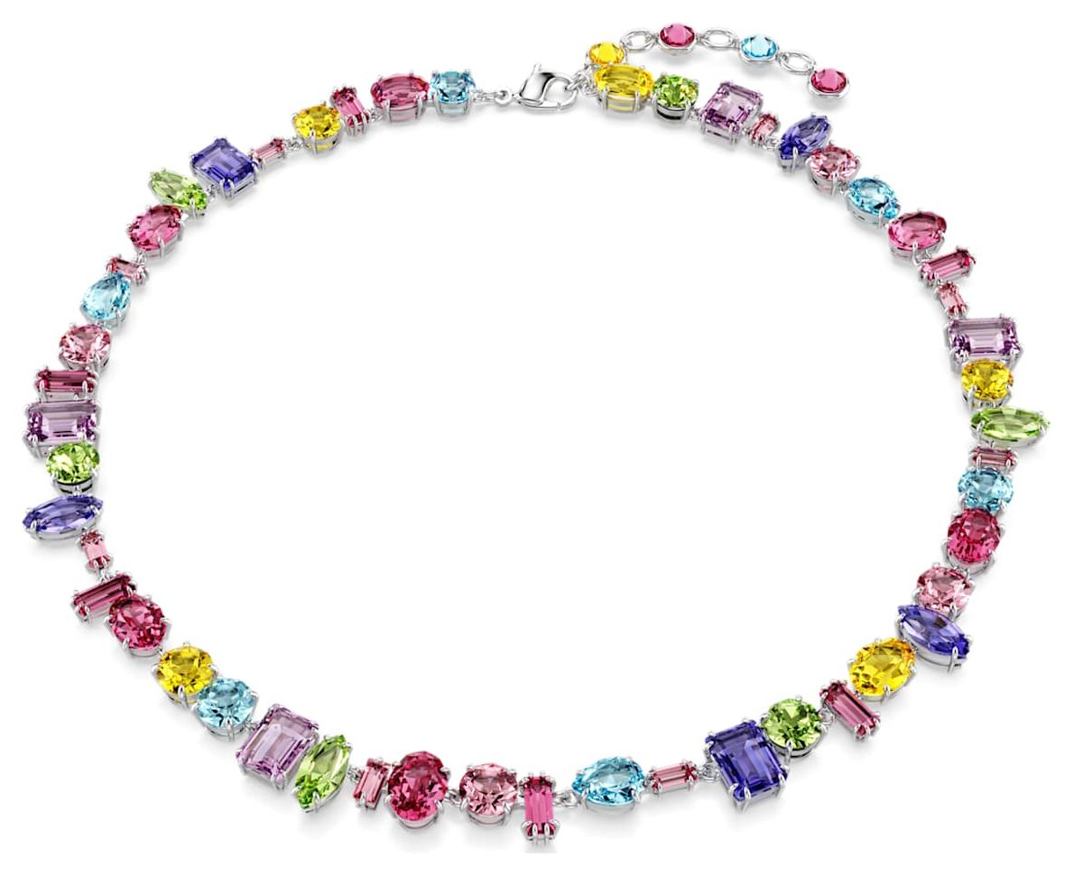 Swarovski 5656397 Multicoloured Gema Necklace Rhodium Plated Jewellery