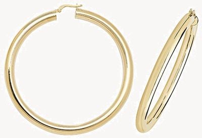 Treasure House 9k Yellow Gold Hoop Earrings 50 mm ER1005-50