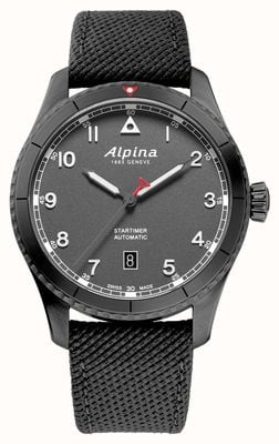 Alpina Startimer Pilot Automatic (41mm) Grey Dial / Grey Rubber AL-525G4TS26