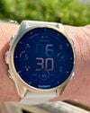 Customer picture of Garmin Fenix 8 43mm AMOLED Sapphire Premium Multisport GPS Smartwatch Gold with Fog Silicone 010-02903-11