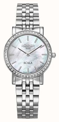 Roamer Scala Crystal (28mm) Mother-of-Pearl Dial / Stainless Steel Bracelet 976830 41 20 50