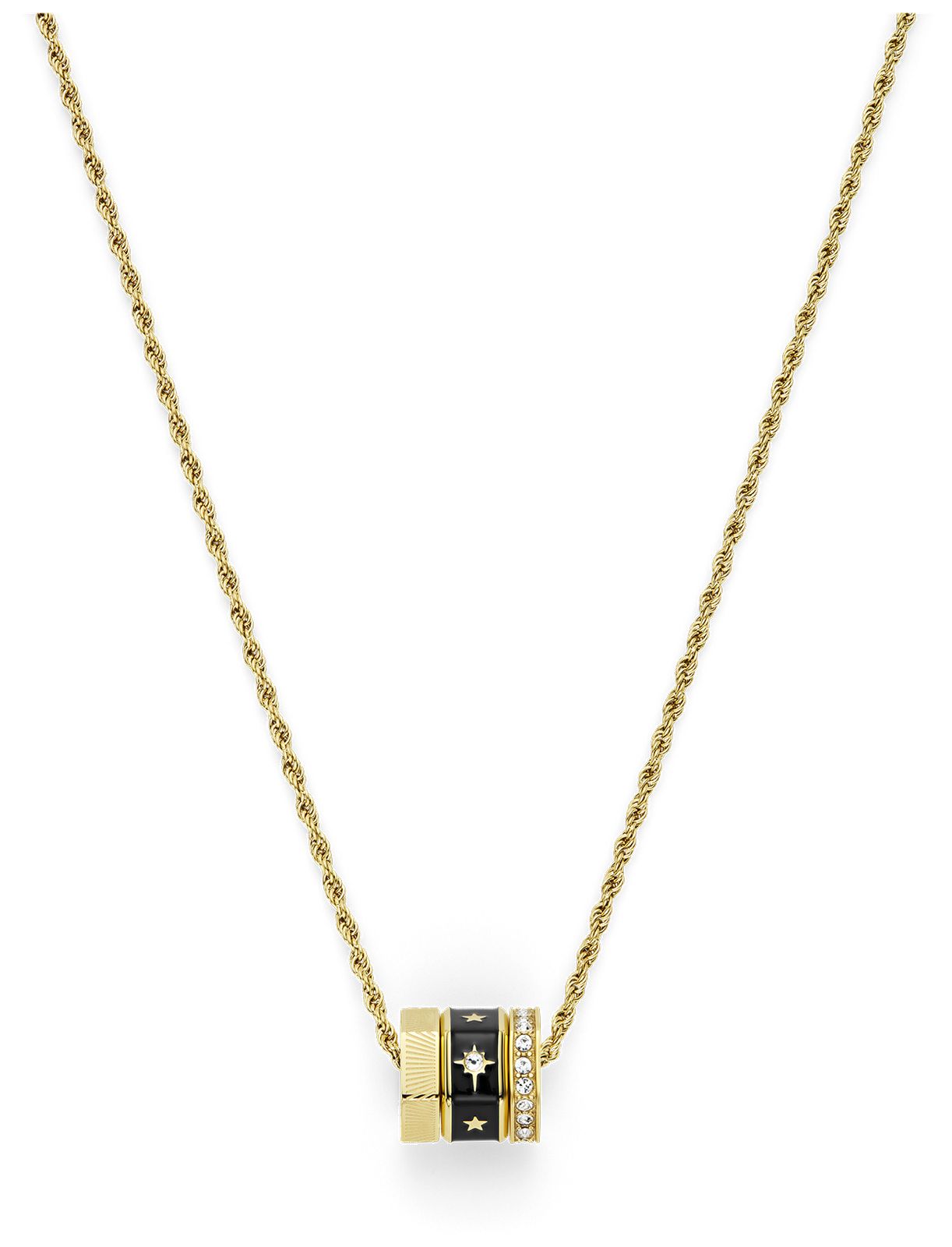 Olivia Burton 24100447 Signature Black & Gold Plated Bead Jewellery