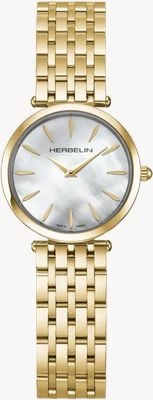 Herbelin Epsilon Quartz (28mm) Mother-of-Pearl Dial / Gold PVD Stainless Steel Bracelet 17116BP1N19