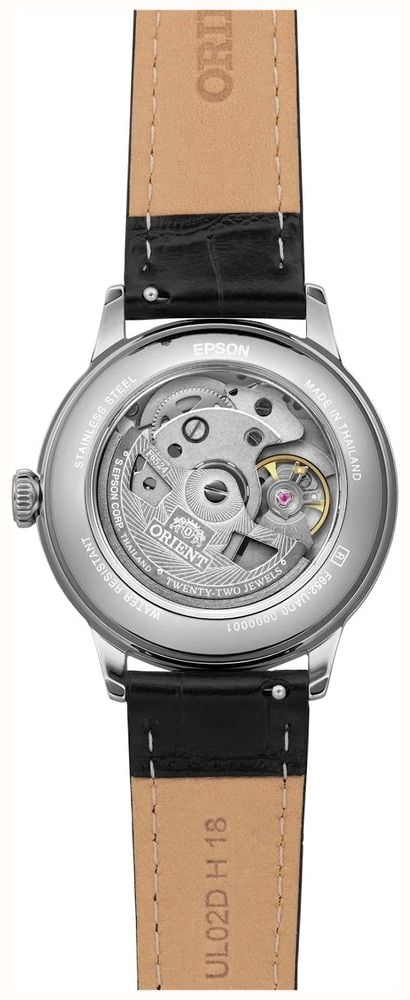 Orient Men's White Dial Automatic Black Leather Strap RA-BB0103S30B - alternate view 4