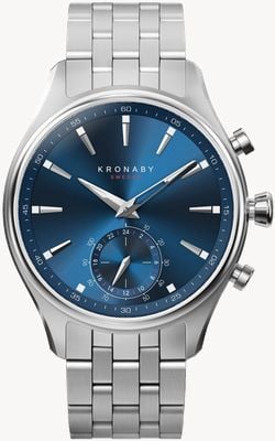Kronaby SEKEL Hybrid Smartwatch (41mm) Blue Dial / 5-Link Stainless Steel Bracelet S3119/1