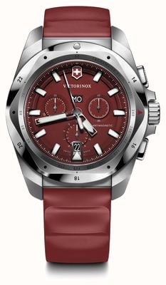 Victorinox I.N.O.X. Chrono (43mm) Red Dial / Red Rubber Strap 241986