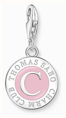 Thomas Sabo Charmista Coin Pink Enamel Sterling Silver Charm 2096-007-9