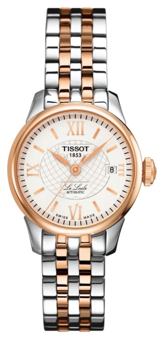 Tissot T41218333 Women's Le Locle Automatic Two Tone Rose Watch