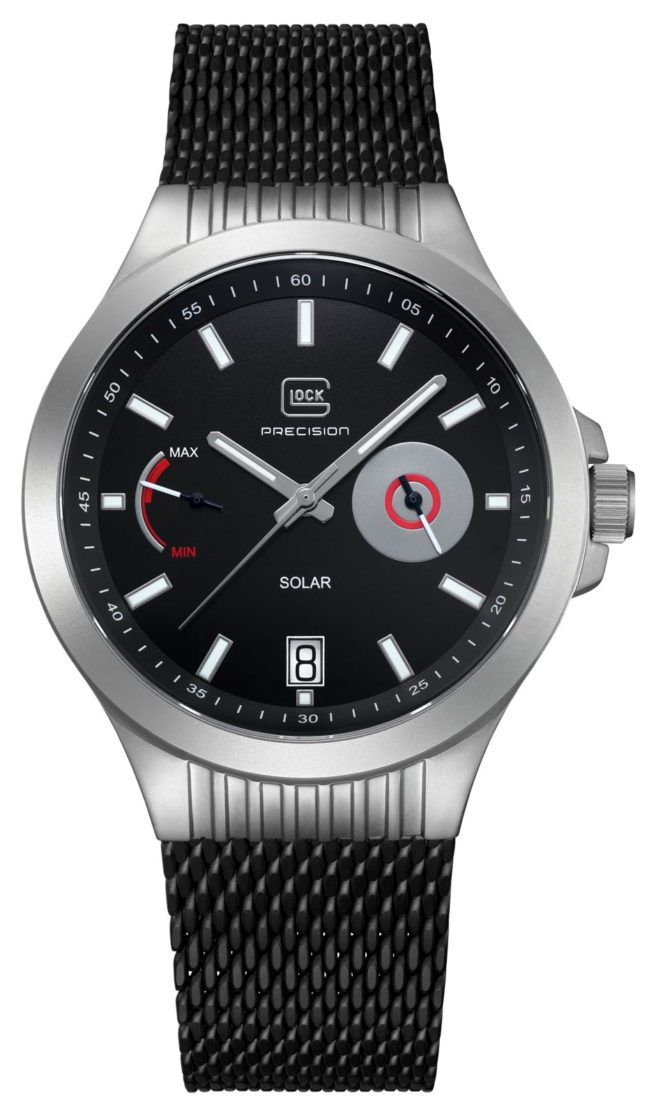 Glock Precision GW-19-2-22 Cartridge Solar (42Mm) Black Dial Watch