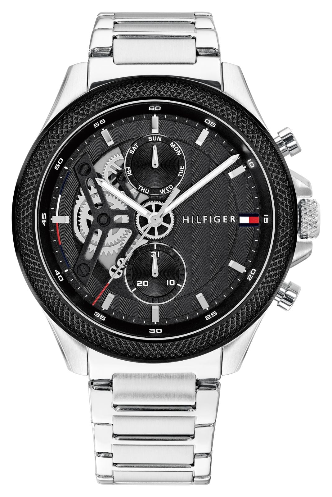 Tommy Hilfiger 1792289 Clark Black Dial Stainless Steel Watch